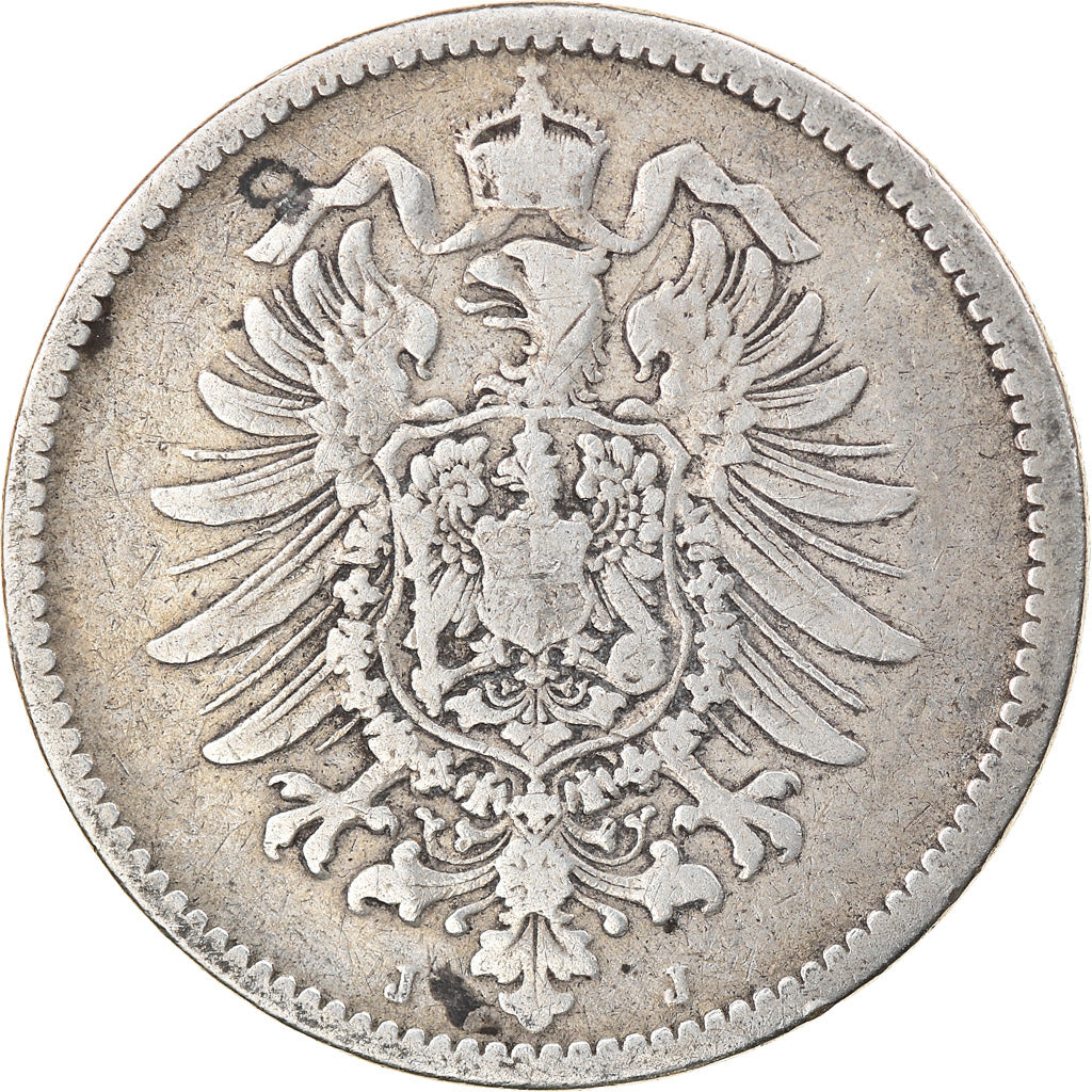 Coin, GERMANY - EMPIRE, Wilhelm I, Mark, 1876, Hambourg, EF(40-45), Silver, KM:7