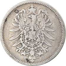 Coin, GERMANY - EMPIRE, Wilhelm I, Mark, 1876, Hambourg, EF(40-45), Silver, KM:7