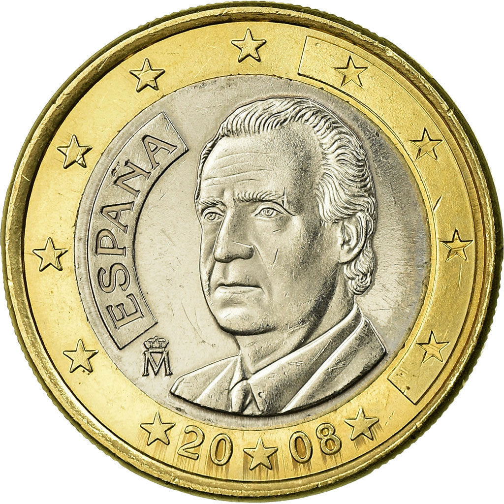Spagna, Euro, 2008, SPL-, Bi-metallico, KM:1073