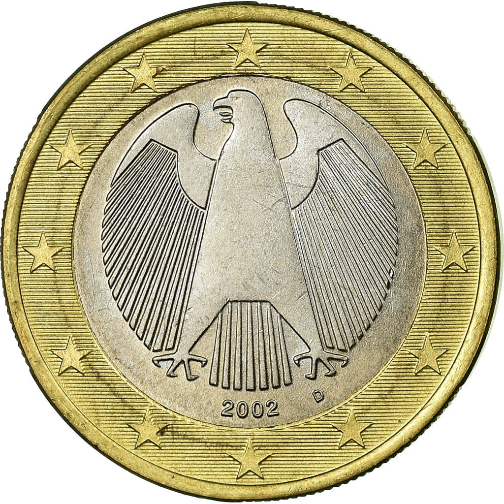 GERMANIA - REPUBBLICA FEDERALE, Euro, 2002, BB, Bi-metallico, KM:213