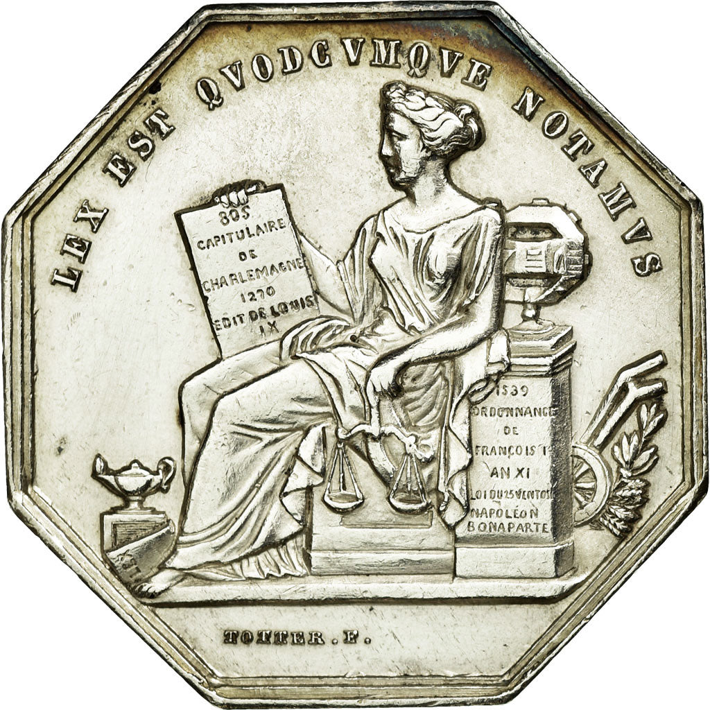 France, Token, Notaires de l'Arrondissement de Villefranche, Rhône, n.d.