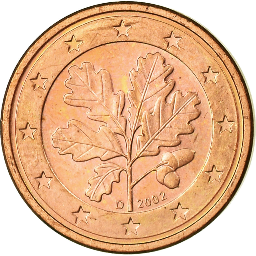 Federale Duitse Republiek, Euro Cent, 2002, PR, Copper Plated Steel, KM:207