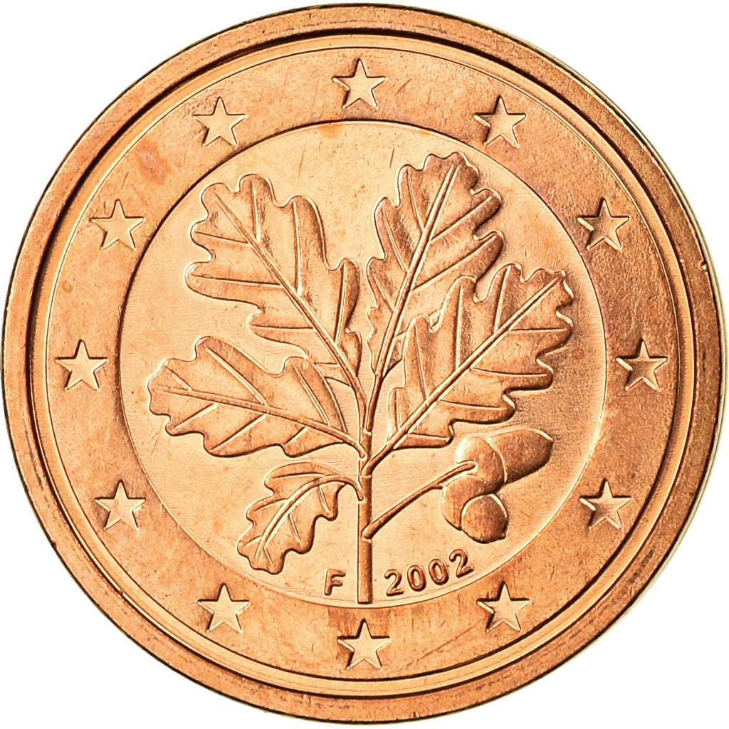 Federale Duitse Republiek, 2 Euro Cent, 2002, ZF, Copper Plated Steel, KM:208