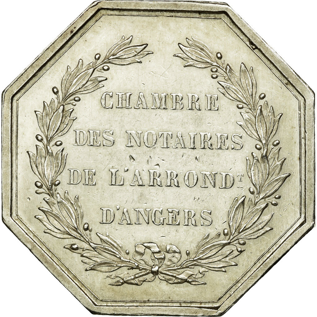 France, Token, Notary, MS(63), Silver, Lerouge:19a