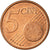 ALEMANIA - REPÚBLICA FEDERAL, 5 Euro Cent, 2002, MBC, Cobre chapado en acero