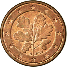 GERMANY - FEDERAL REPUBLIC, Euro Cent, 2002, EF(40-45), Copper Plated Steel