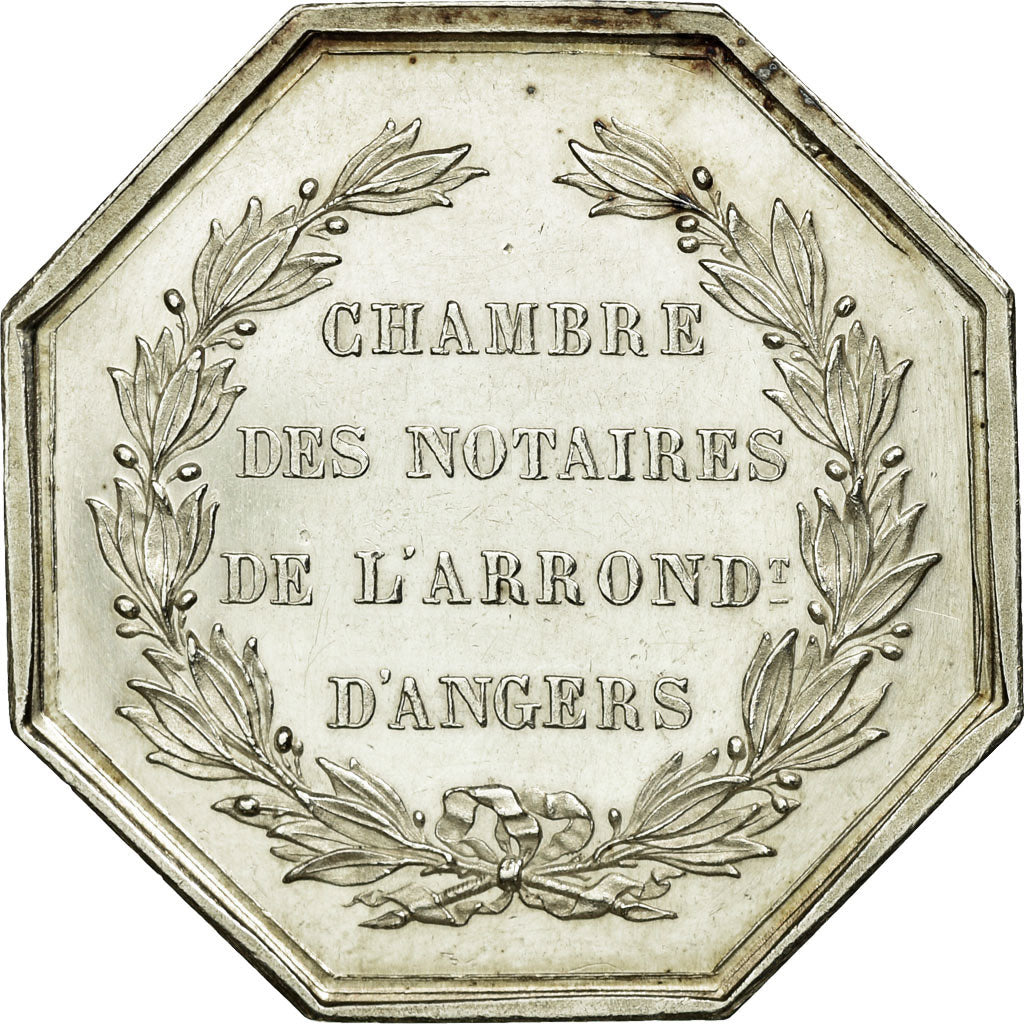 France, Token, Notary, MS(63), Silver, Lerouge:19a