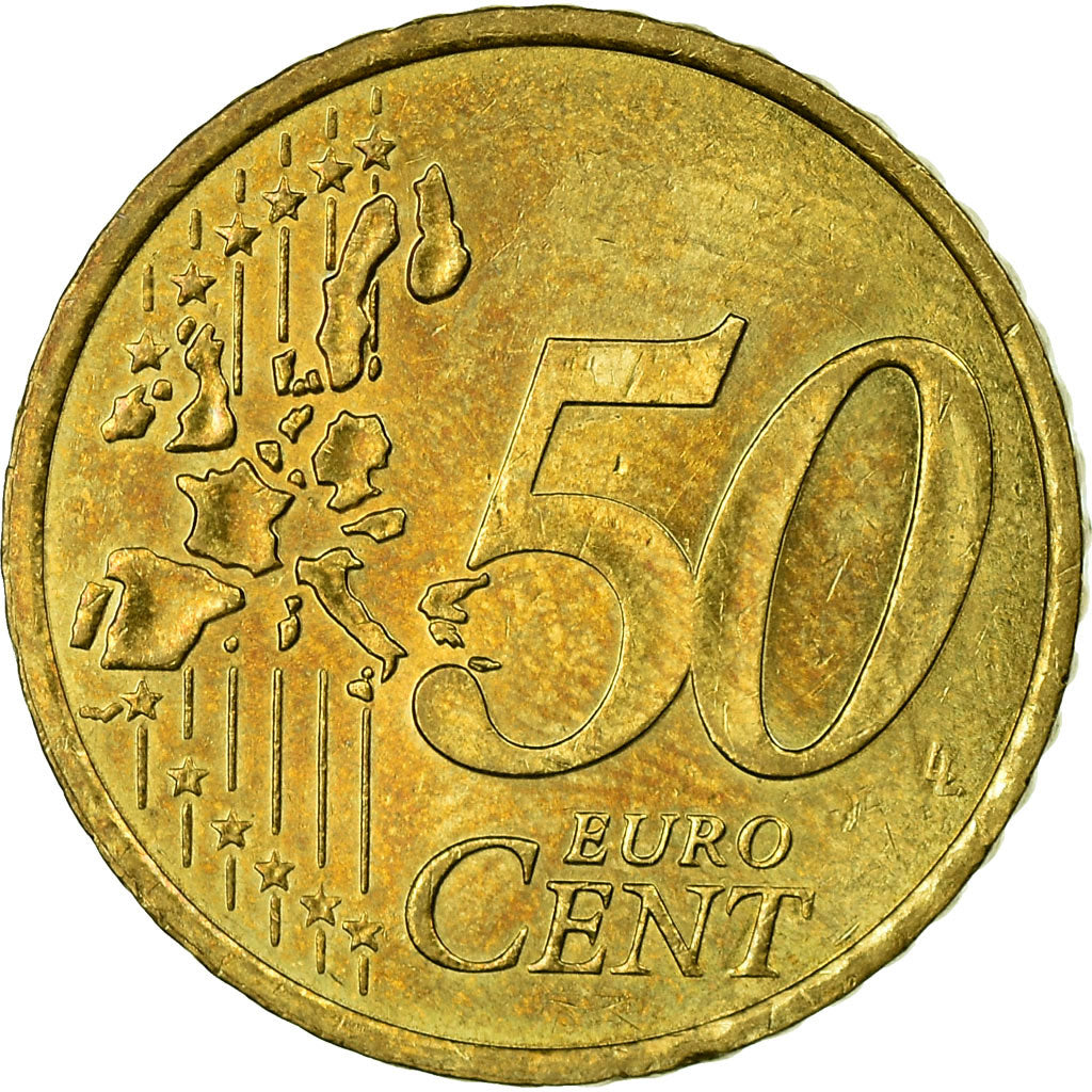France, 50 Euro Cent, 1999, EF(40-45), Brass, Gadoury:6., KM:1287