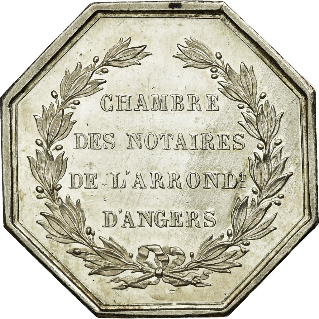 France, Token, Notary, MS(60-62), Silver, Lerouge:19