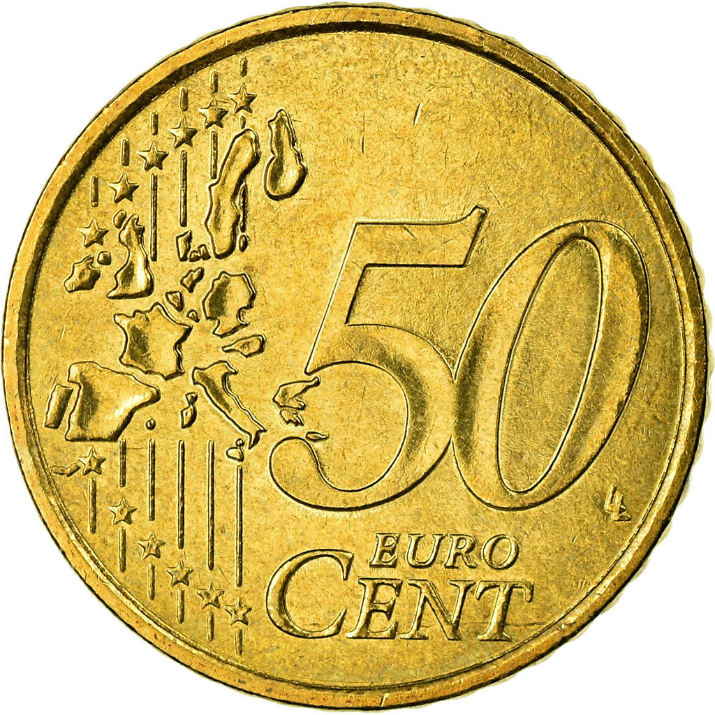 France, 50 Euro Cent, 2001, EF(40-45), Brass, Gadoury:6., KM:1287