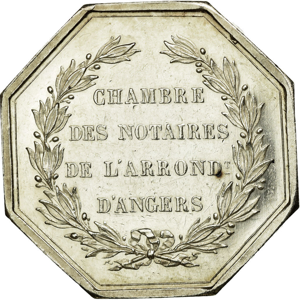 France, Token, Notary, MS(60-62), Silver, Lerouge:19a