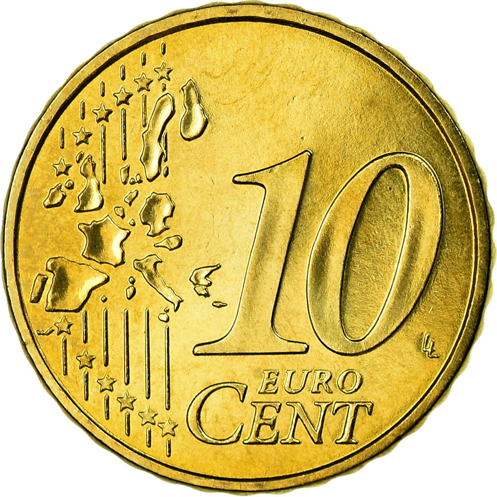 France, 10 Euro Cent, 2003, AU(55-58), Brass, Gadoury:4a, KM:1285