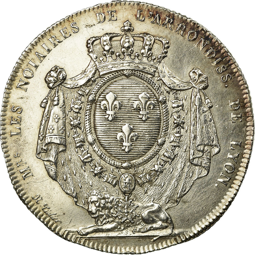 France, Token, Notaires de Lyon, 1805, MS(60-62), Silver, Lerouge:168