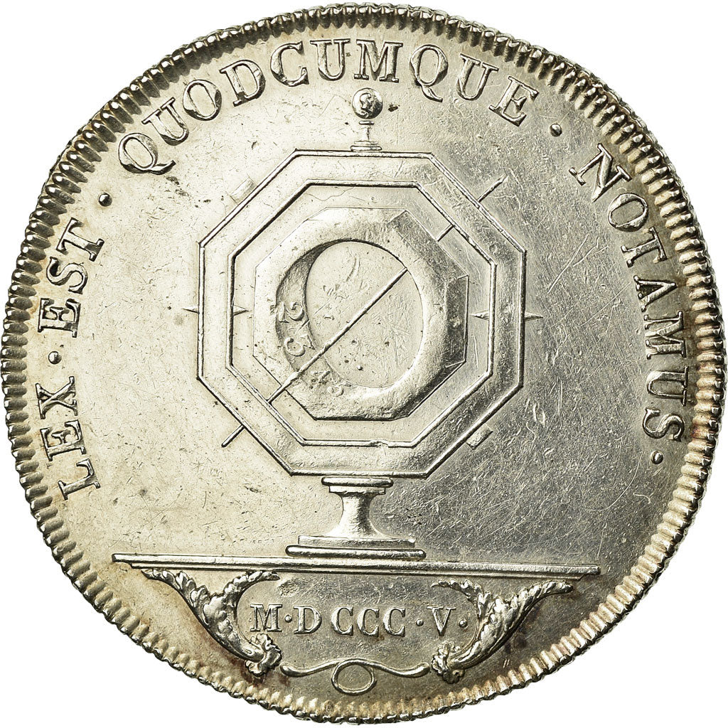 France, Token, Notaires de Lyon, 1805, MS(60-62), Silver, Lerouge:168