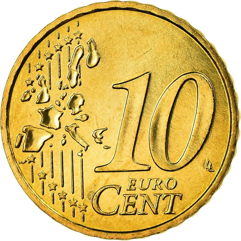 France, 10 Euro Cent, 2005, AU(55-58), Brass, Gadoury:4a, KM:1285