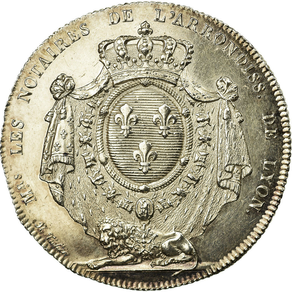 France, Token, Notaires de Lyon, 1805, MS(60-62), Silver, Lerouge:168
