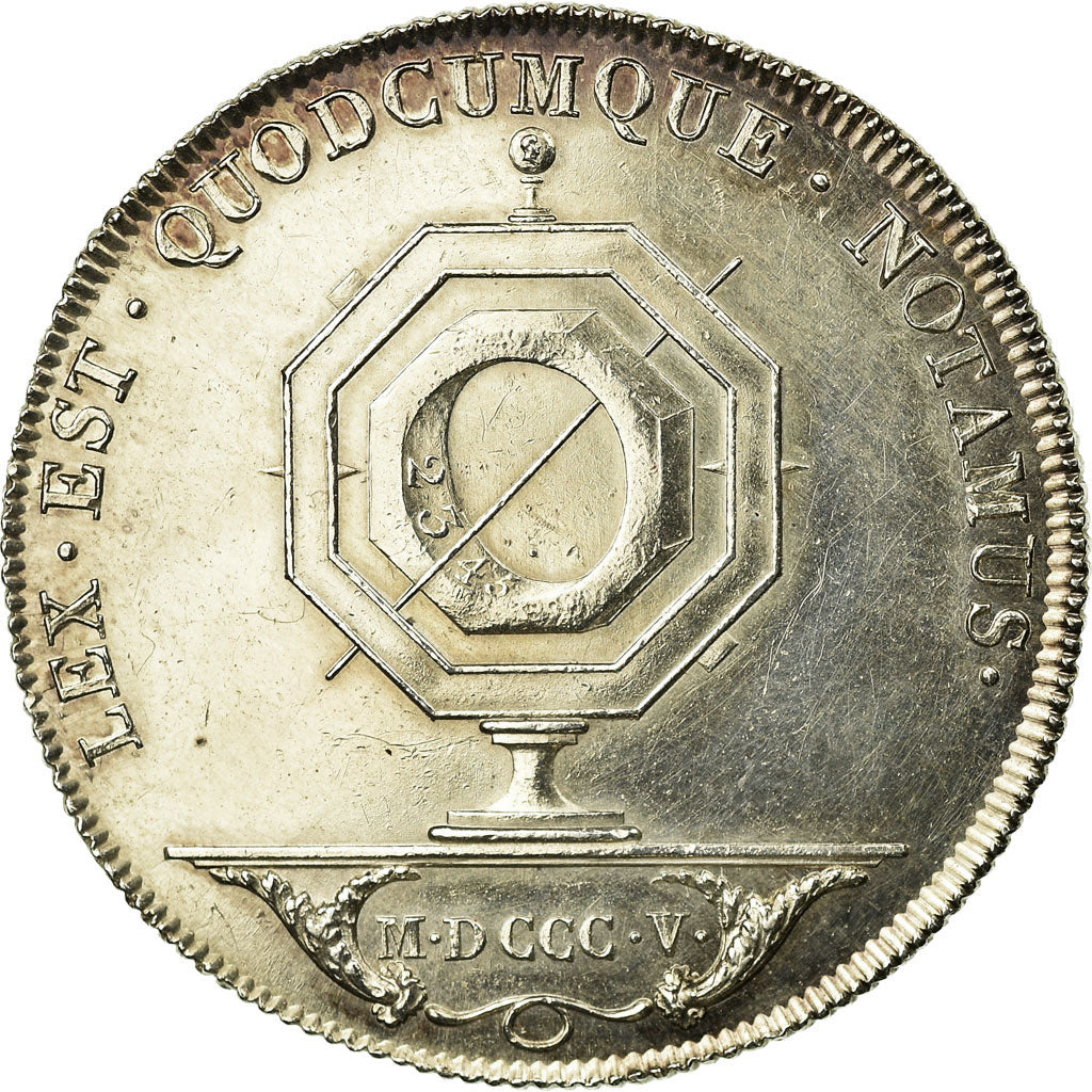 France, Token, Notaires de Lyon, 1805, MS(60-62), Silver, Lerouge:168