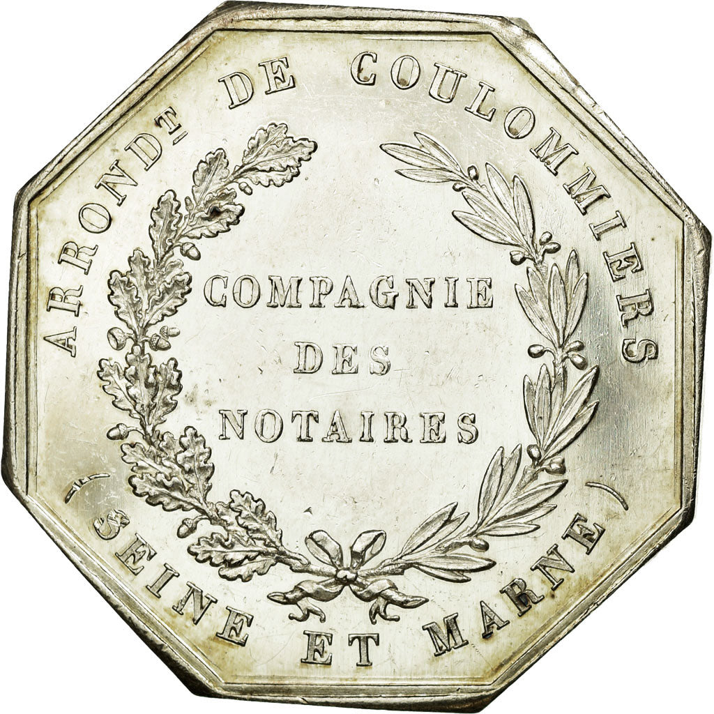 France, Token, Notary, 1831, AU(55-58), Silver, Lerouge:112