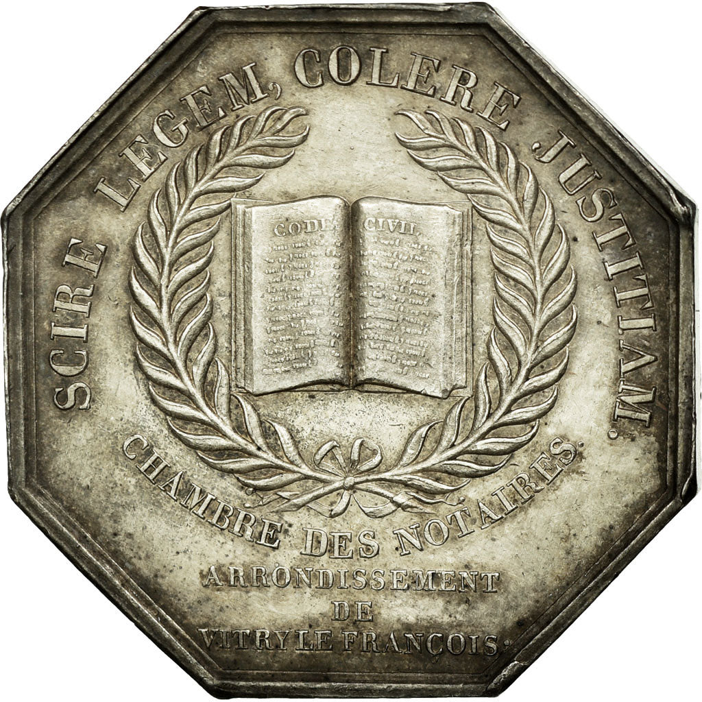 France, Token, Notary, AU(55-58), Silver, Lerouge:440a