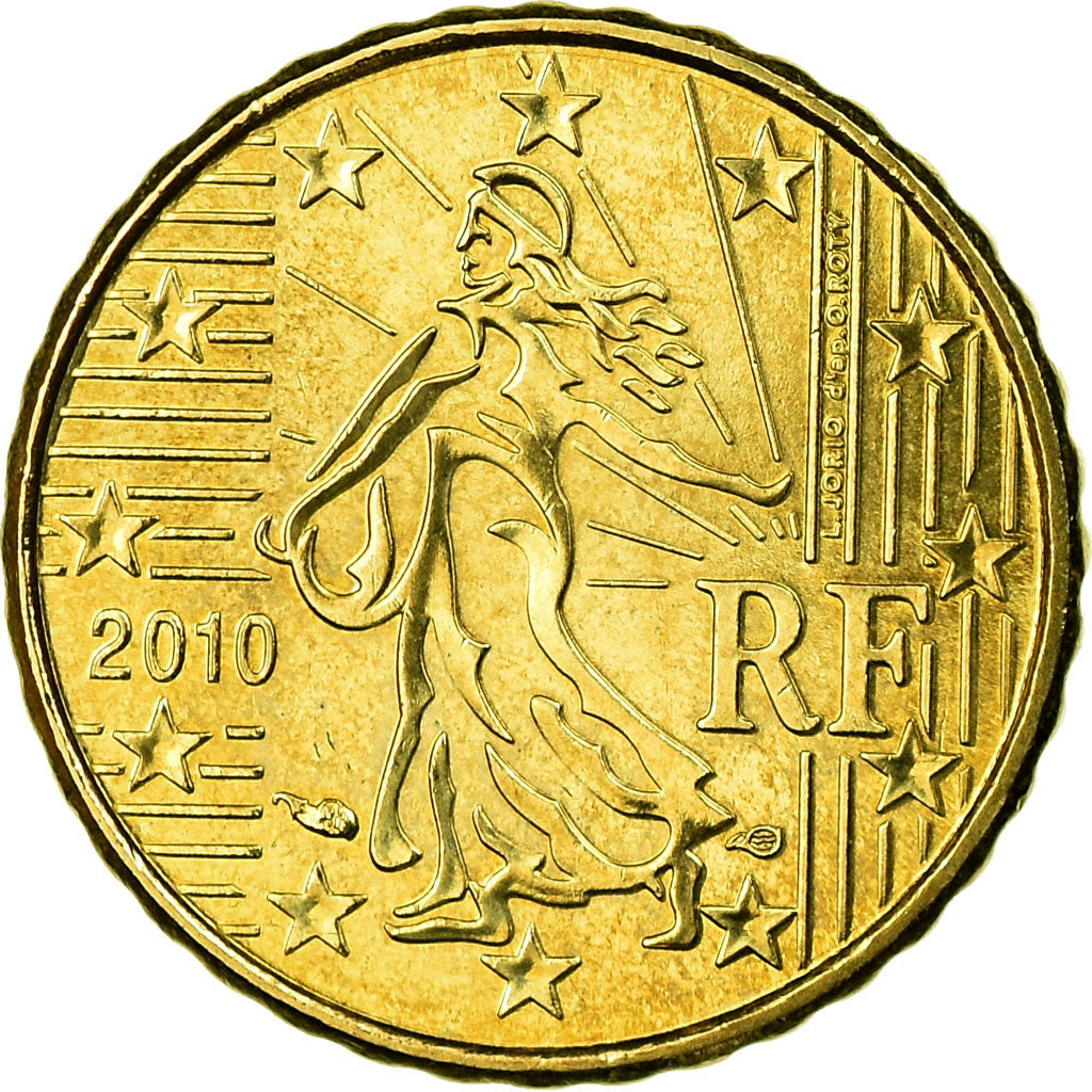 France, 10 Euro Cent, 2010, SUP, Laiton, Gadoury:4b., KM:1410