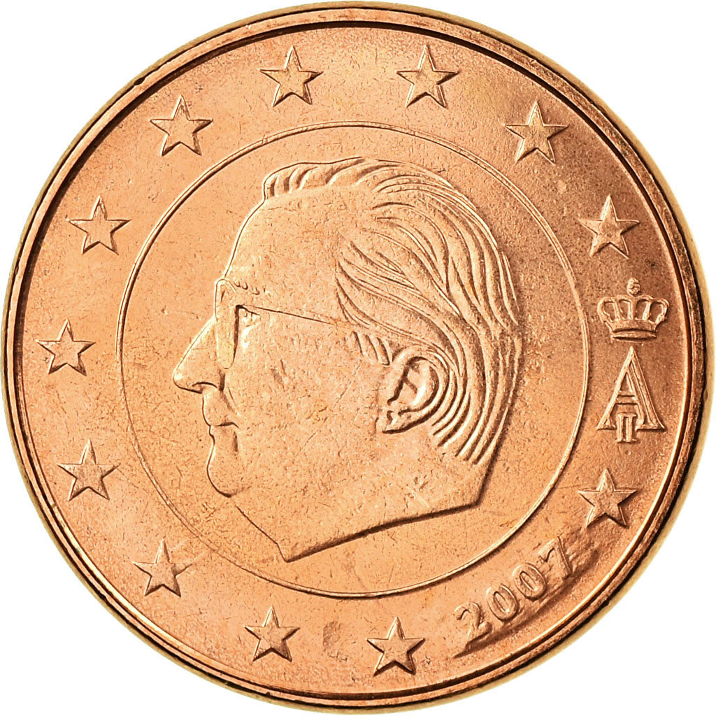 Belgium, 5 Euro Cent, 2007, AU(55-58), Copper Plated Steel, KM:226