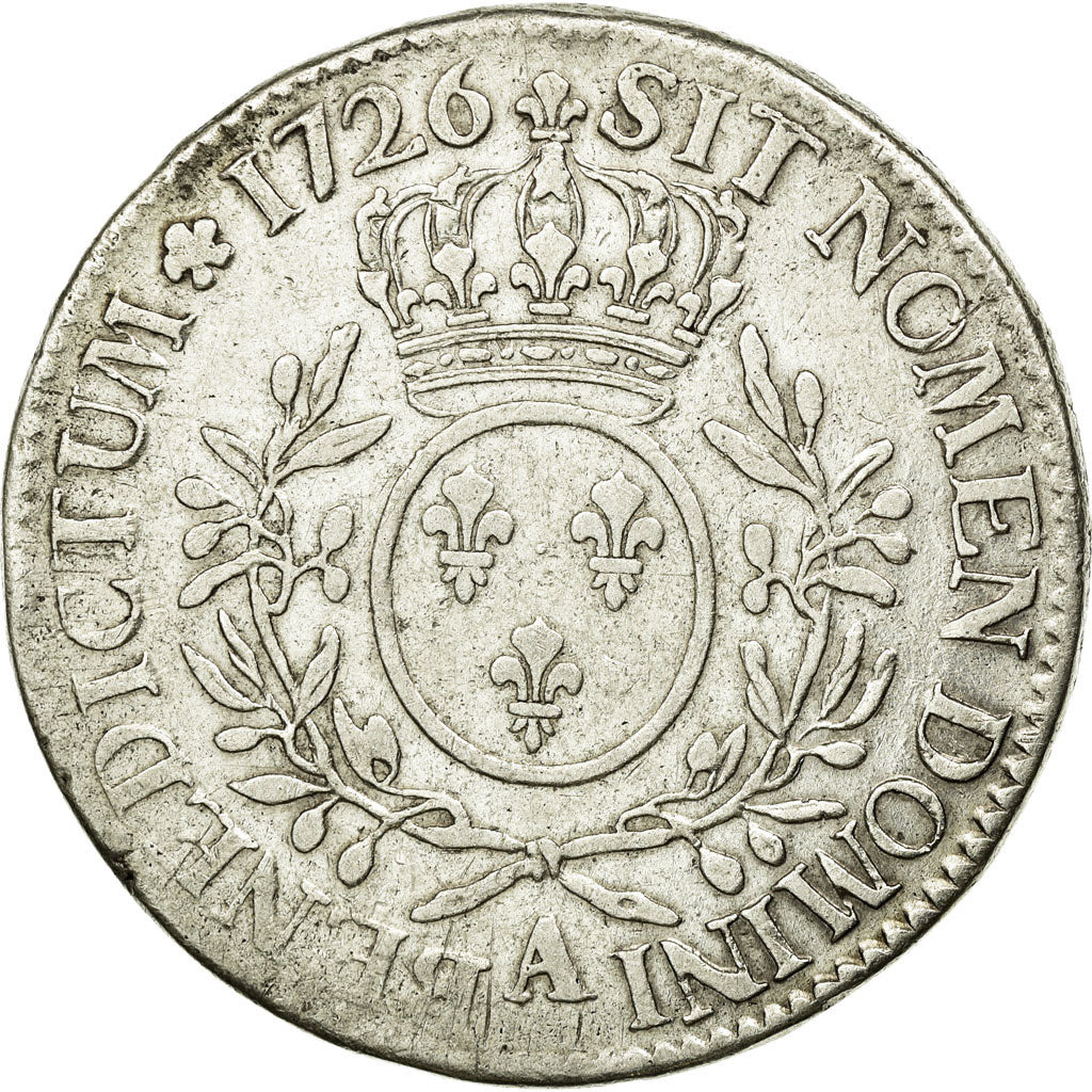 Coin, France, Louis XV, Écu aux branches d'olivier, Ecu, 1726, Paris