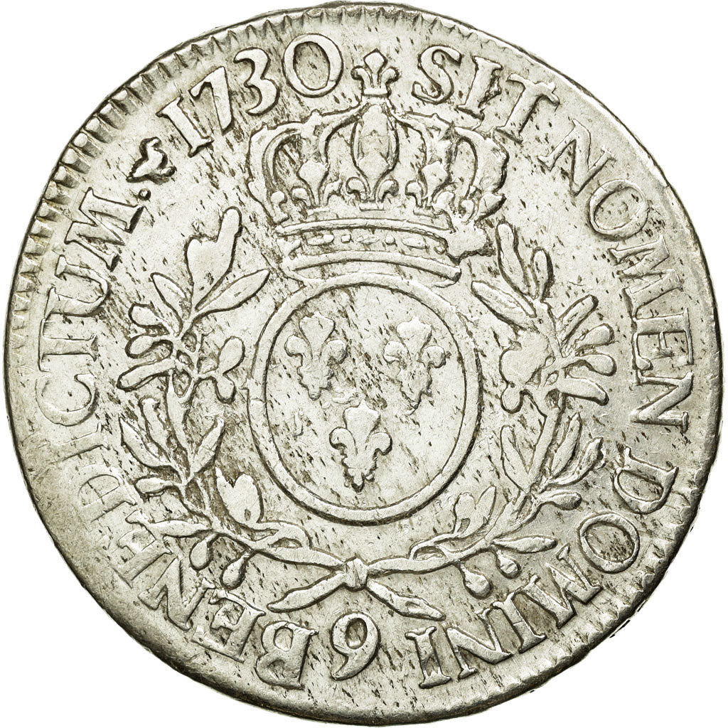 Monnaie, France, Louis XV, Écu aux branches d'olivier, Ecu, 1730, Rennes, TB+
