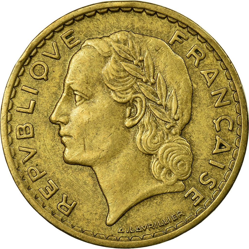 Munten, Frankrijk, Lavrillier, 5 Francs, 1940, Paris, ZF, Aluminum-Bronze