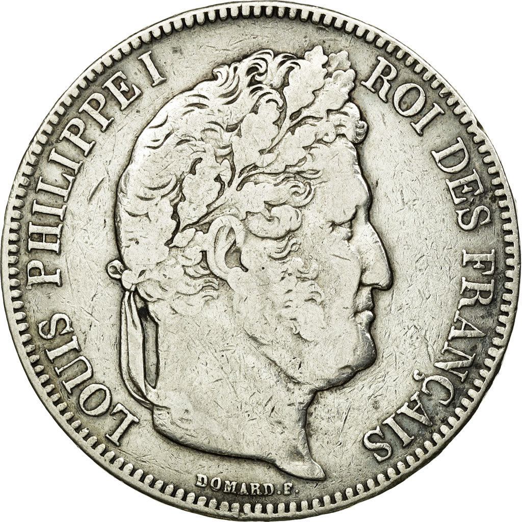 Coin, France, Louis-Philippe, 5 Francs, 1843, Lille, VF(20-25), Silver