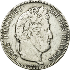 Coin, France, Louis-Philippe, 5 Francs, 1843, Lille, VF(20-25), Silver