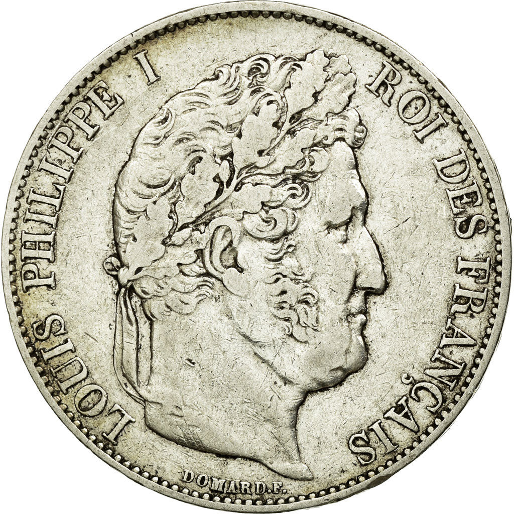 Coin, France, Louis-Philippe, 5 Francs, 1844, Lille, VF(30-35), Silver