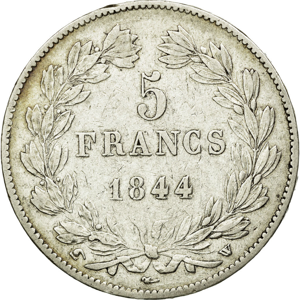 Coin, France, Louis-Philippe, 5 Francs, 1844, Lille, VF(30-35), Silver