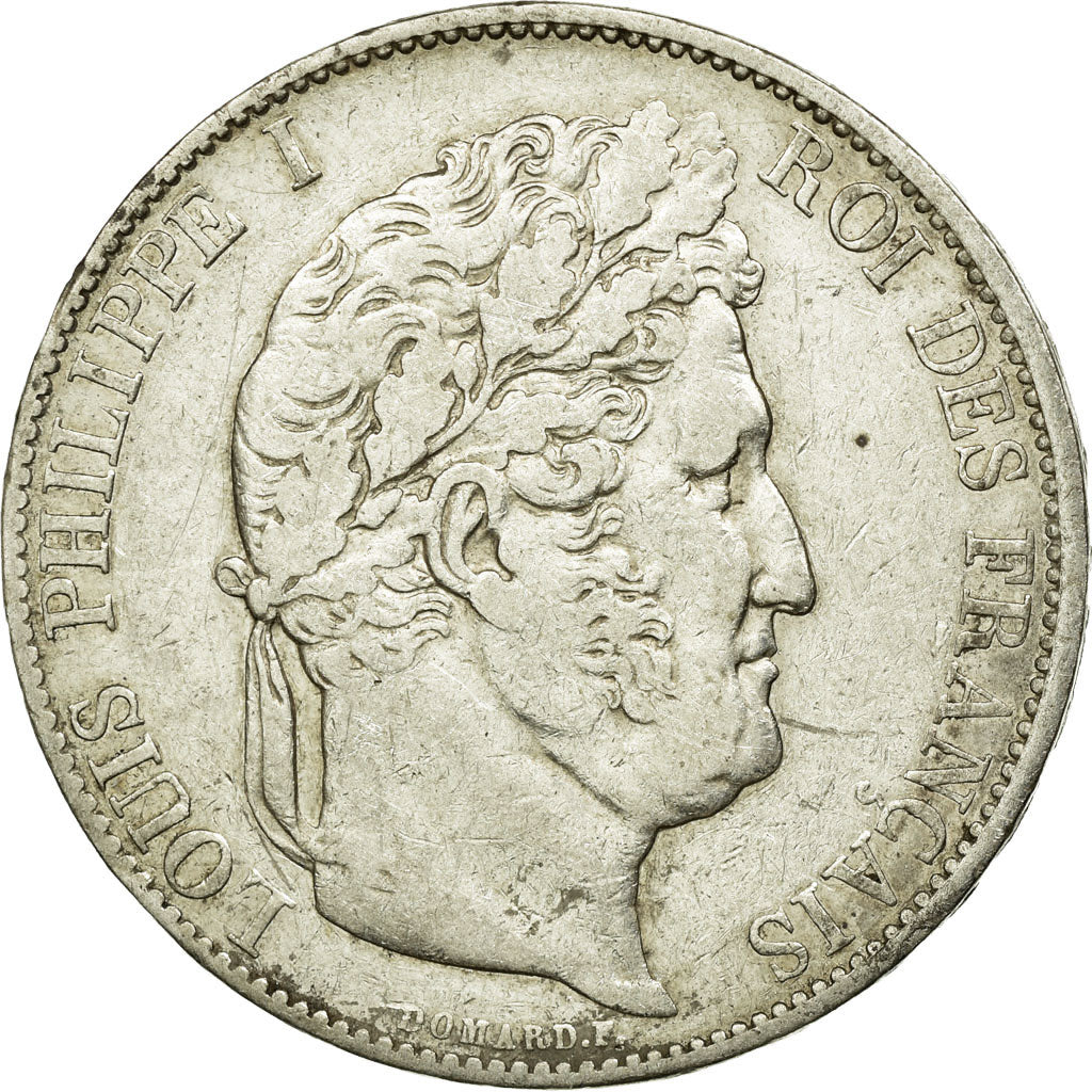 Coin, France, Louis-Philippe, 5 Francs, 1844, Lille, VF(30-35), Silver
