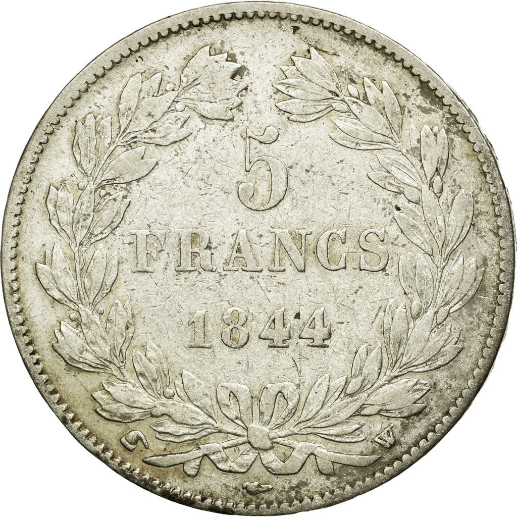 Coin, France, Louis-Philippe, 5 Francs, 1844, Lille, VF(30-35), Silver