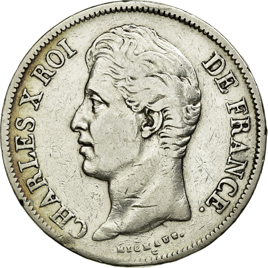 Coin, France, Charles X, 5 Francs, 1829, Nantes, VF(30-35), Silver, Gadoury:644