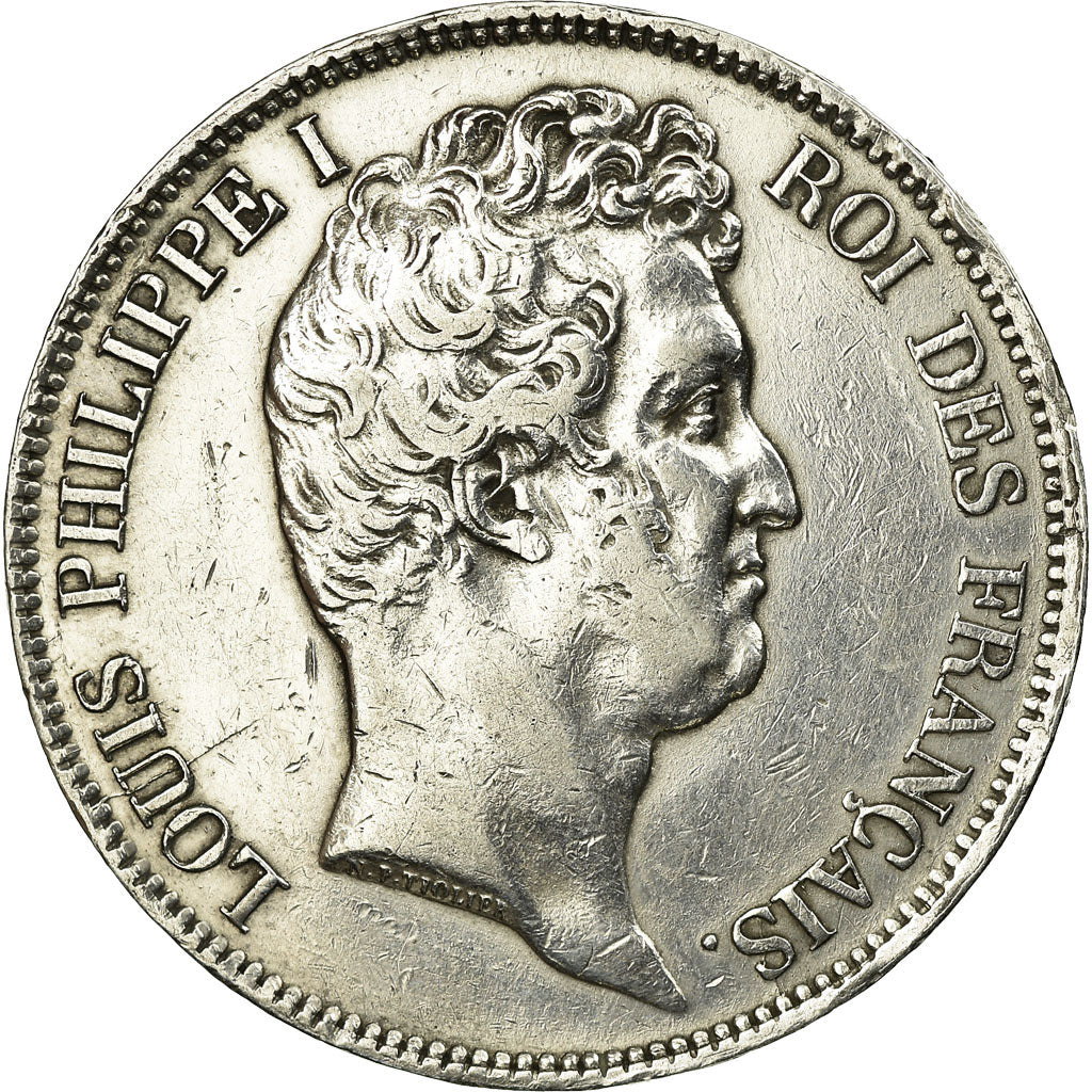 Coin, France, Louis-Philippe, 5 Francs, 1830, Rouen, VF(30-35), Silver