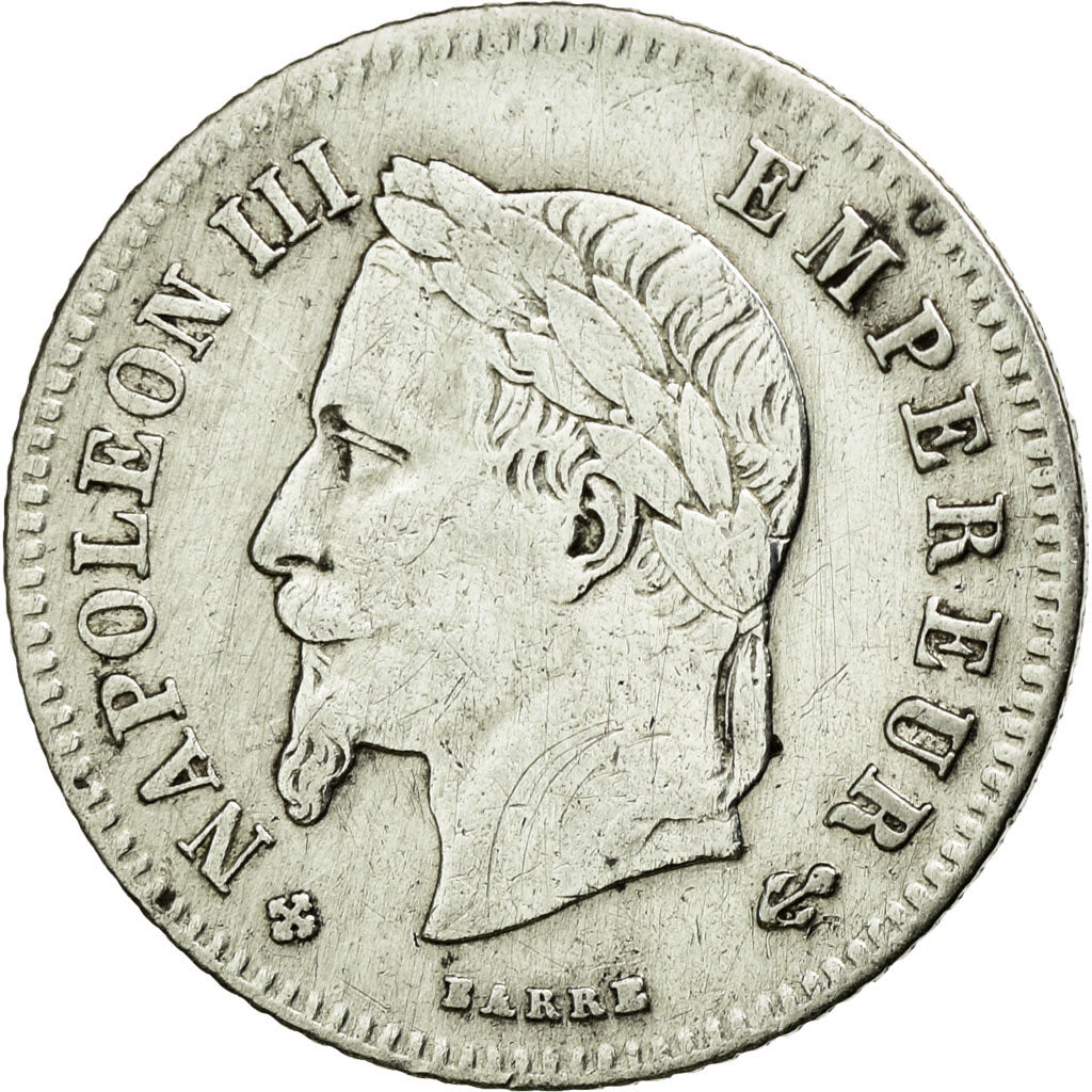 Coin, France, Napoleon III, Napoléon III, 20 Centimes, 1866, Strasbourg