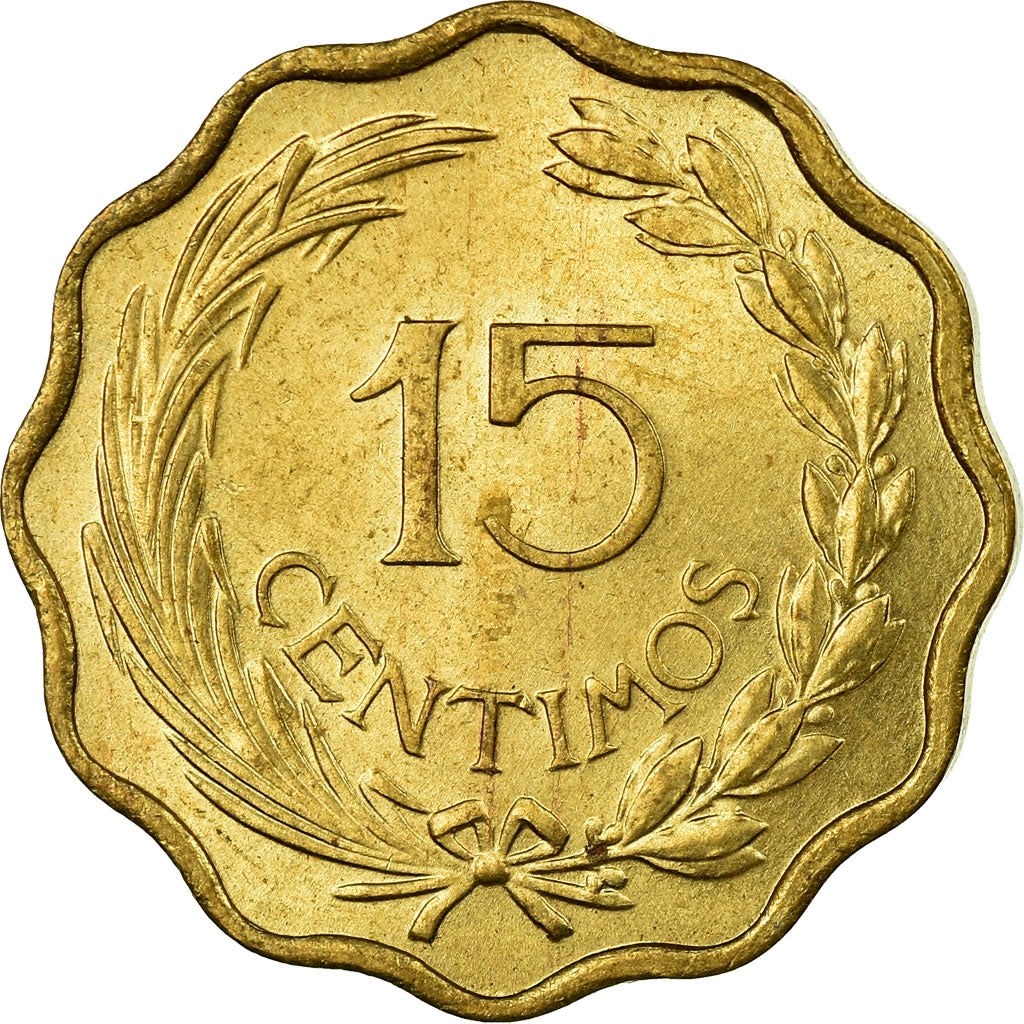 Moneda, Paraguay, 15 Centimos, 1953, MBC, Aluminio - bronce, KM:26
