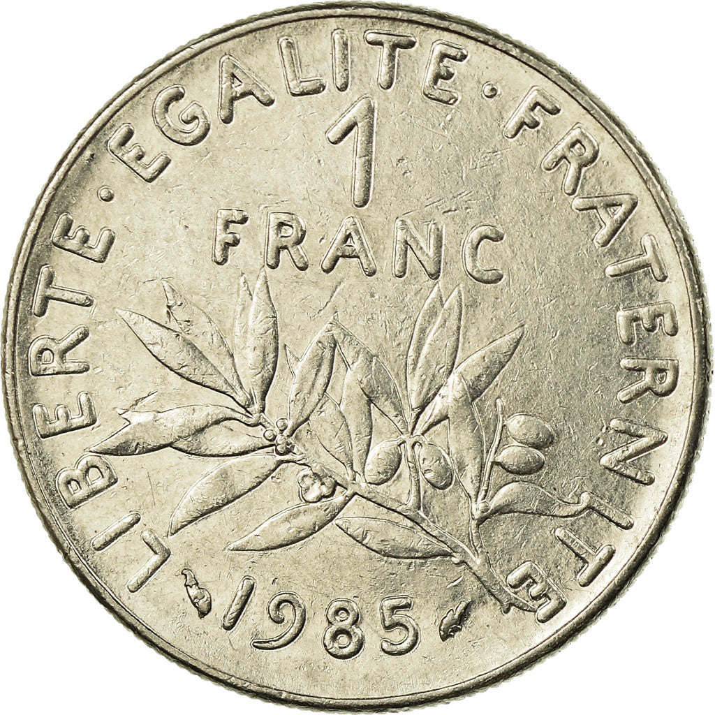 Moneta, Francja, Semeuse, Franc, 1985, Paris, EF(40-45), Nikiel, KM:925.1