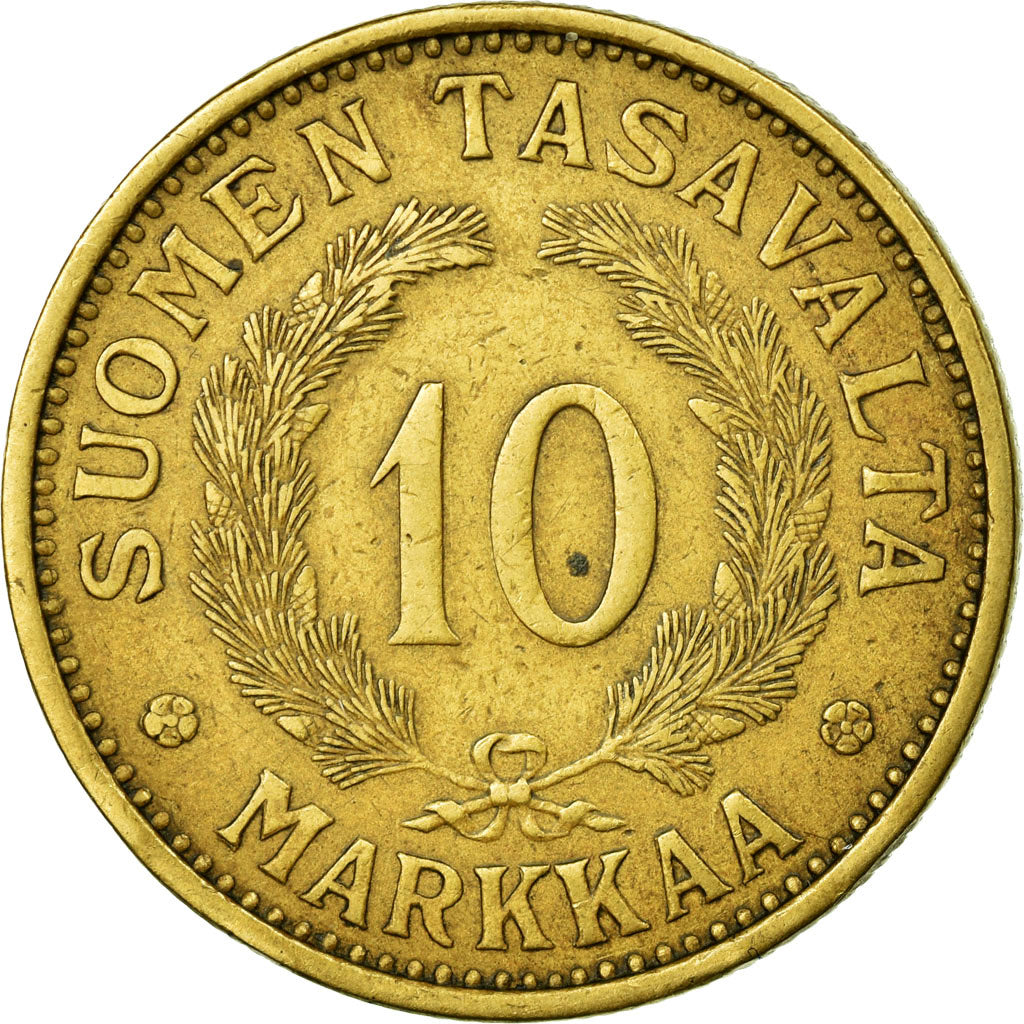 Coin, Finland, 10 Markkaa, 1934, AU(50-53), Aluminum-Bronze, KM:32a