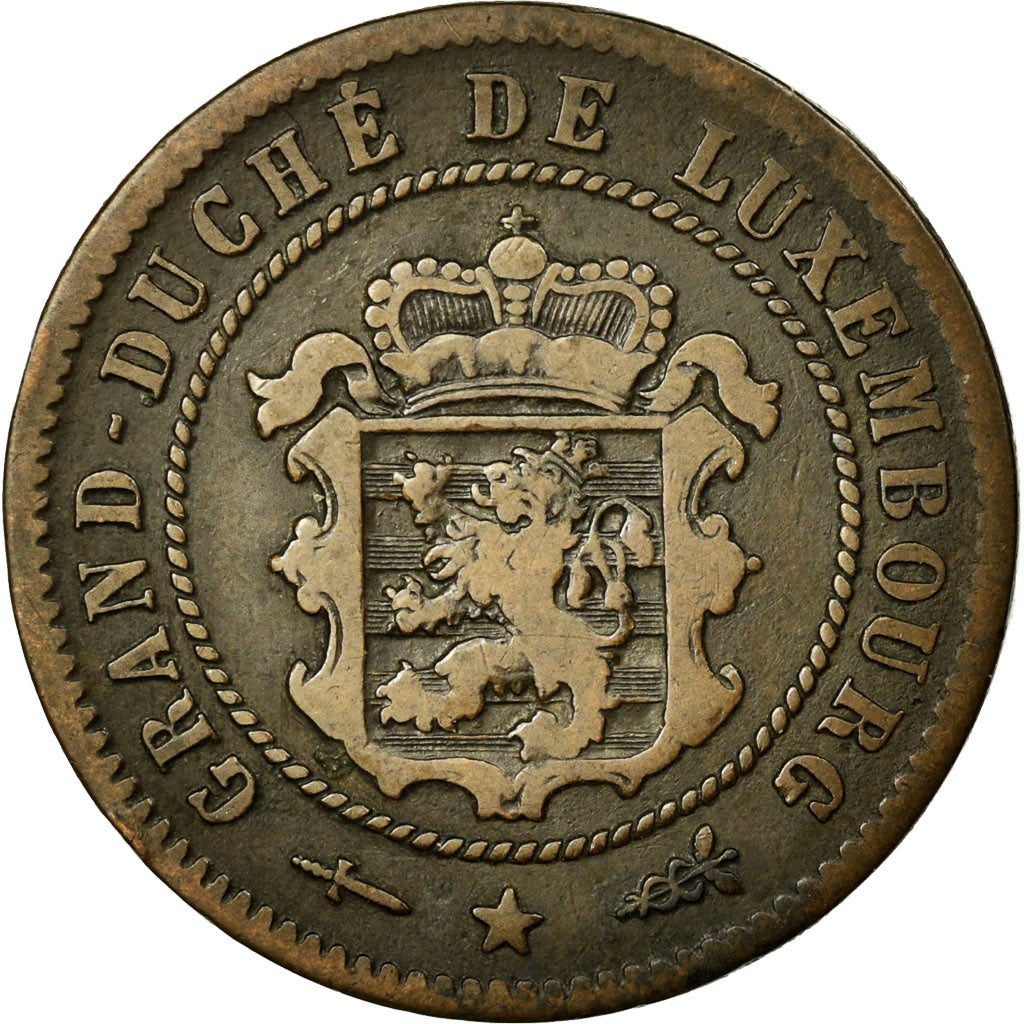 Moneda, Luxemburgo, William III, 5 Centimes, 1870, Utrecht, MBC+, Bronce