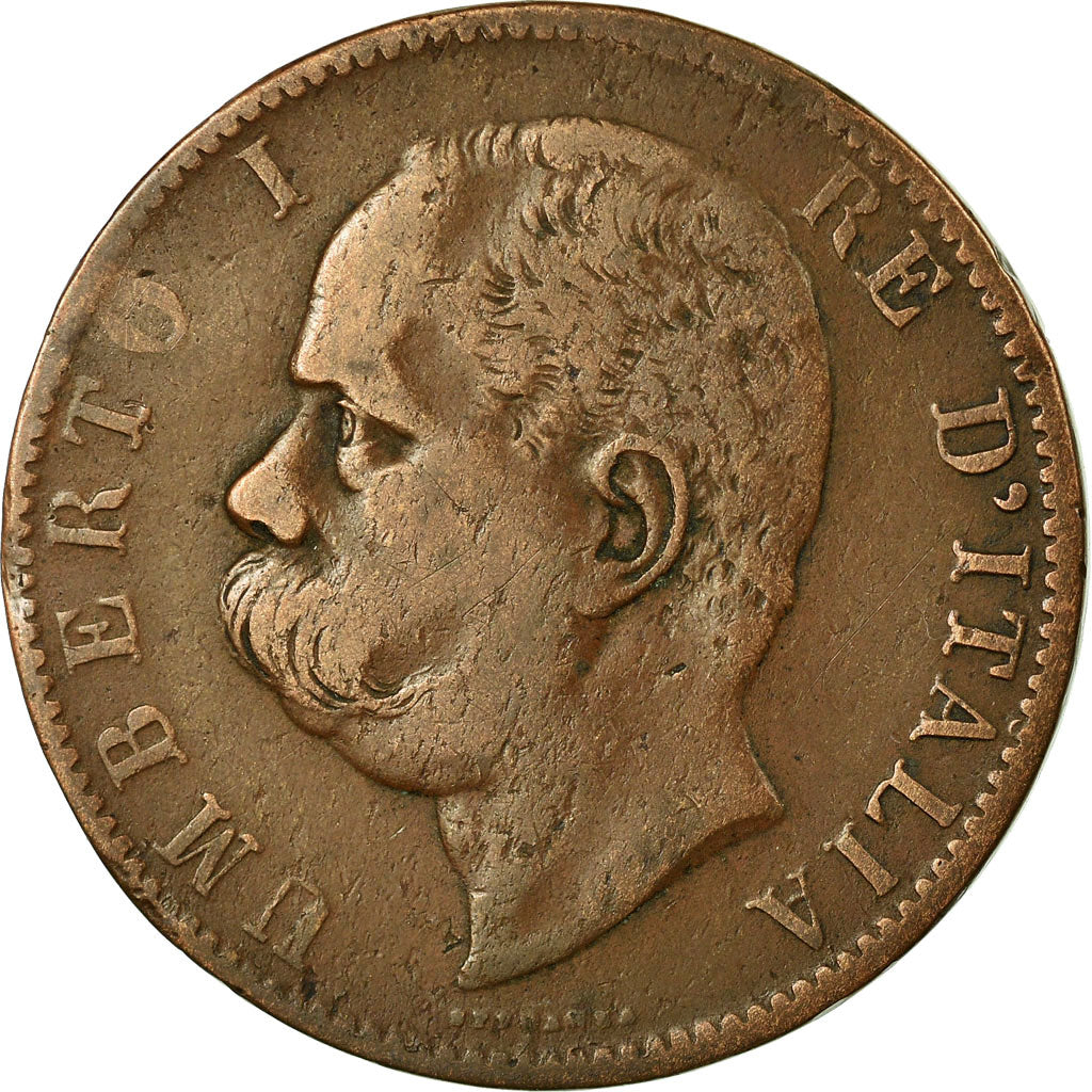 Moeda, Itália, Umberto I, 10 Centesimi, 1894, Rome, VF(20-25), Cobre, KM:27.2