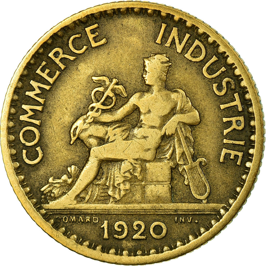 Moneda, Francia, Chambre de commerce, Franc, 1920, Paris, BC+, Aluminio -