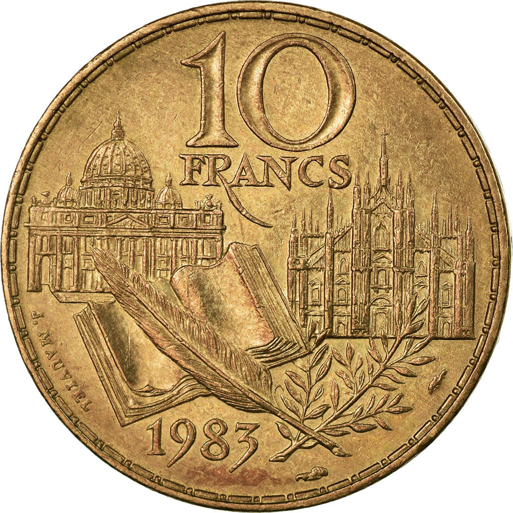 Coin, France, Stendhal, 10 Francs, 1983, EF(40-45), Nickel-Bronze, KM:953
