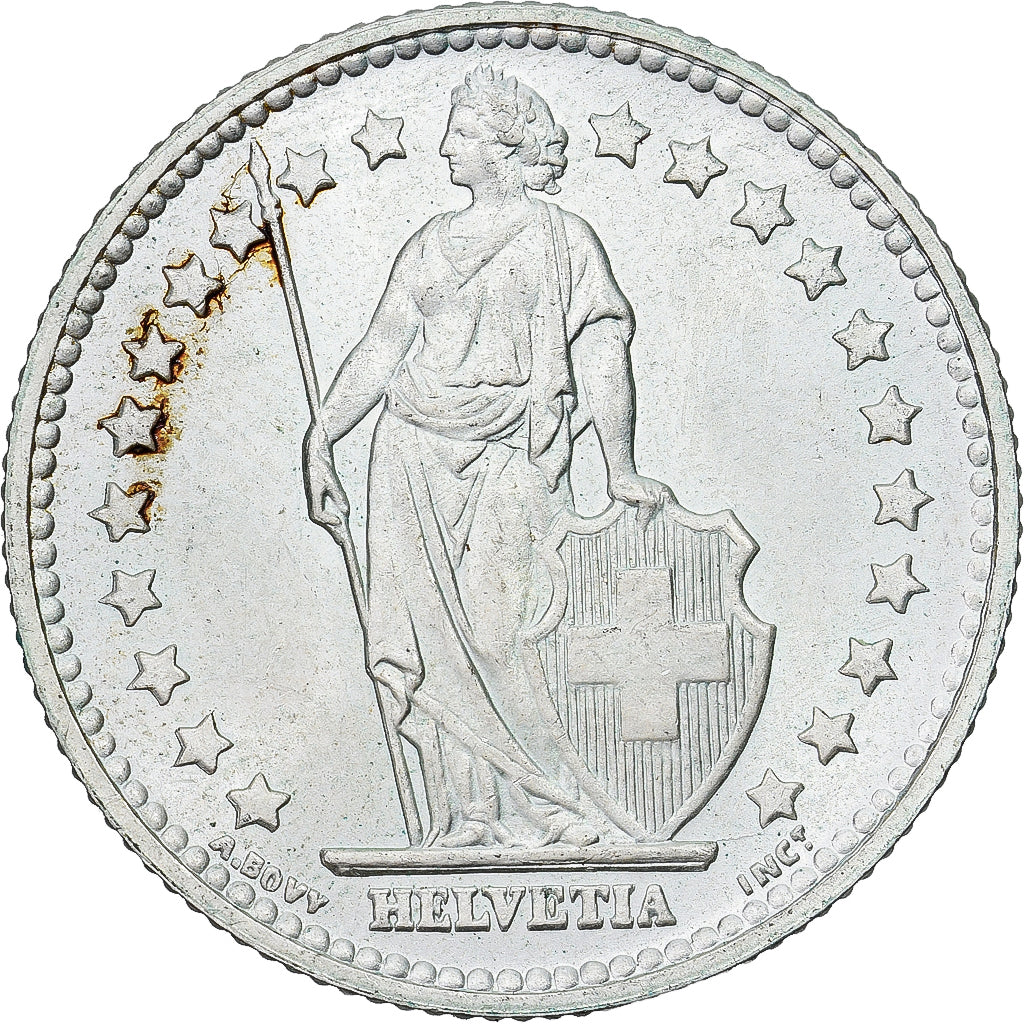 Coin, Switzerland, Franc, 1956, Bern, MS(65-70), Silver, KM:24