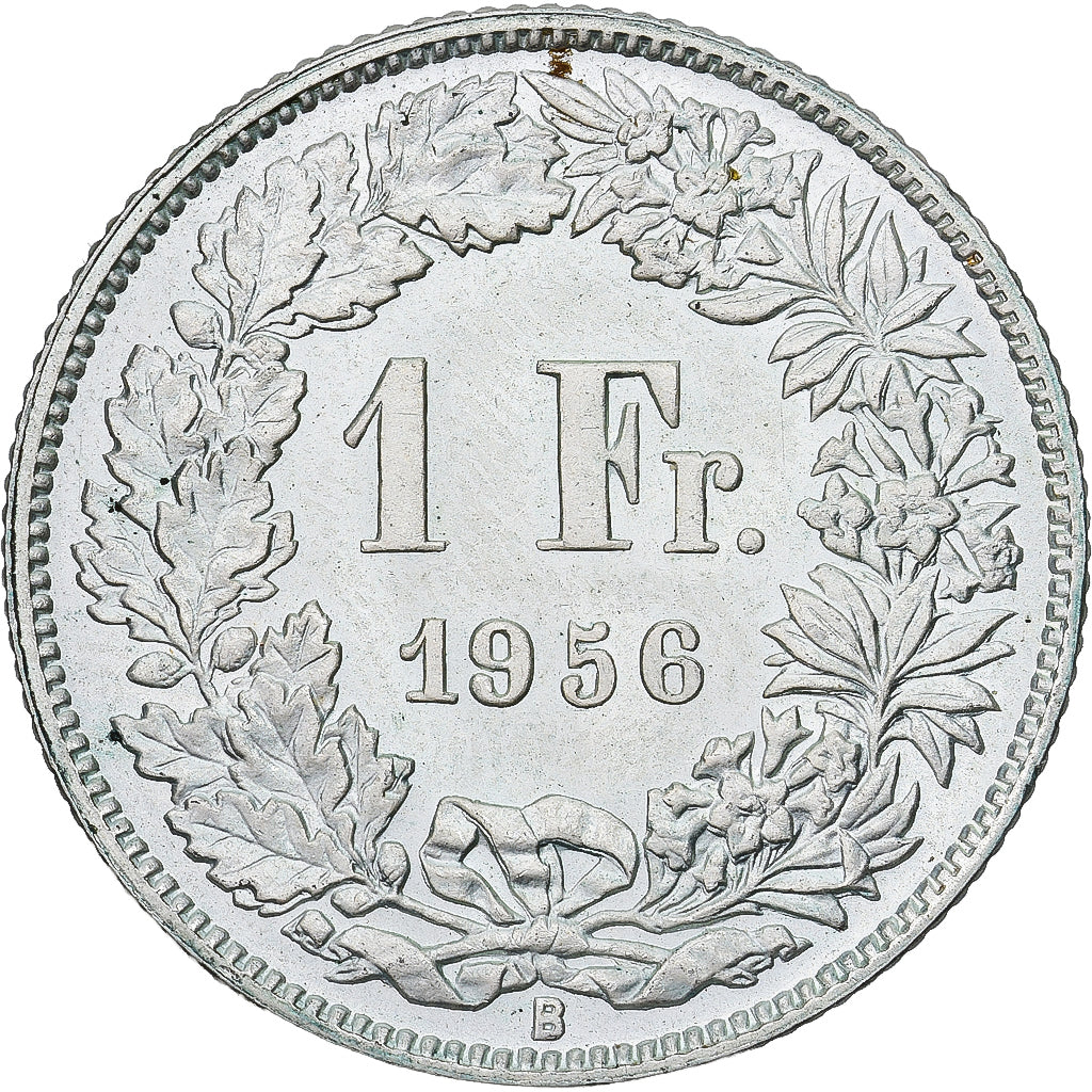 Coin, Switzerland, Franc, 1956, Bern, MS(65-70), Silver, KM:24