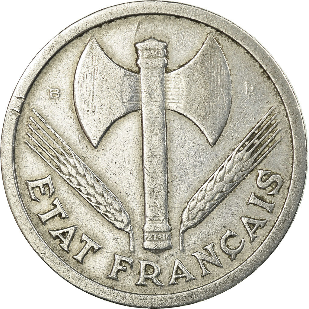 Münze, Frankreich, Bazor, 2 Francs, 1944, Beaumont - Le Roger, S+, Aluminium