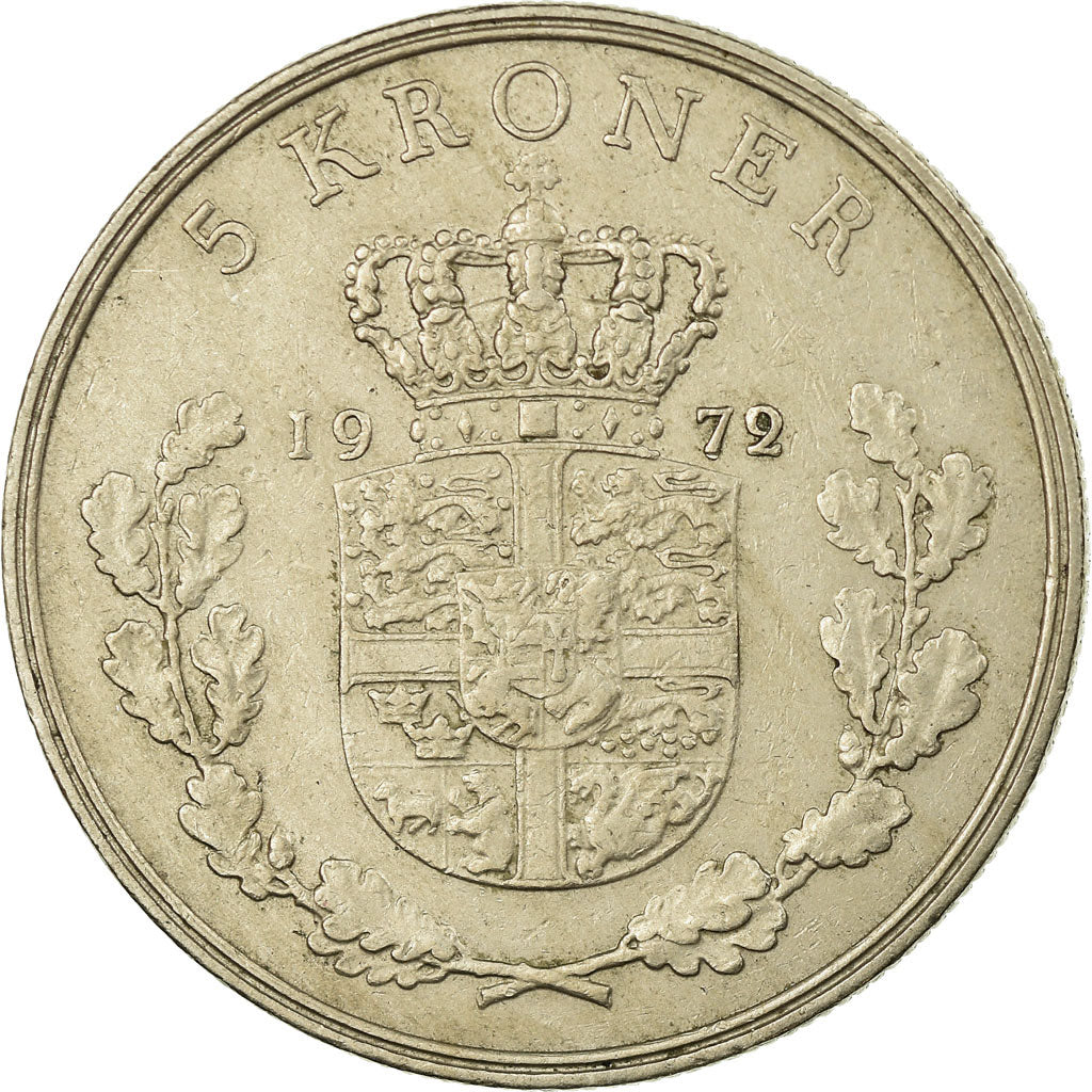 Münze, Dänemark, Frederik IX, 5 Kroner, 1972, Copenhagen, SS, Copper-nickel