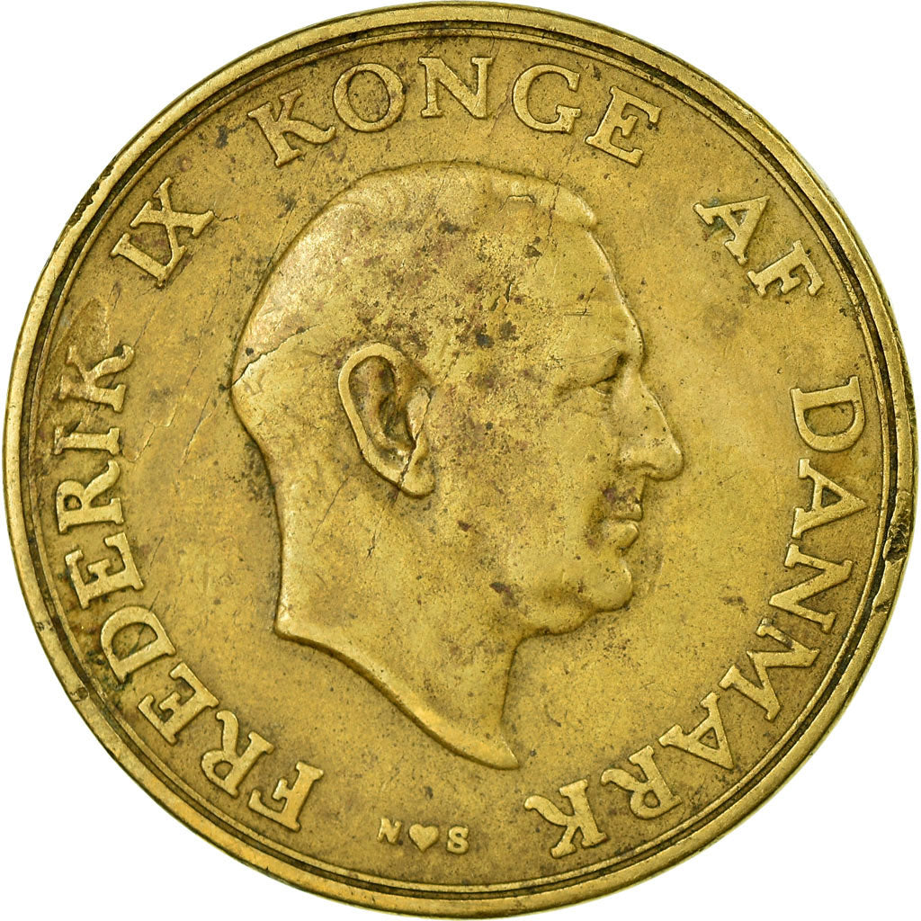 Munten, Denemarken, Frederik IX, 2 Kroner, 1947, Copenhagen, ZF