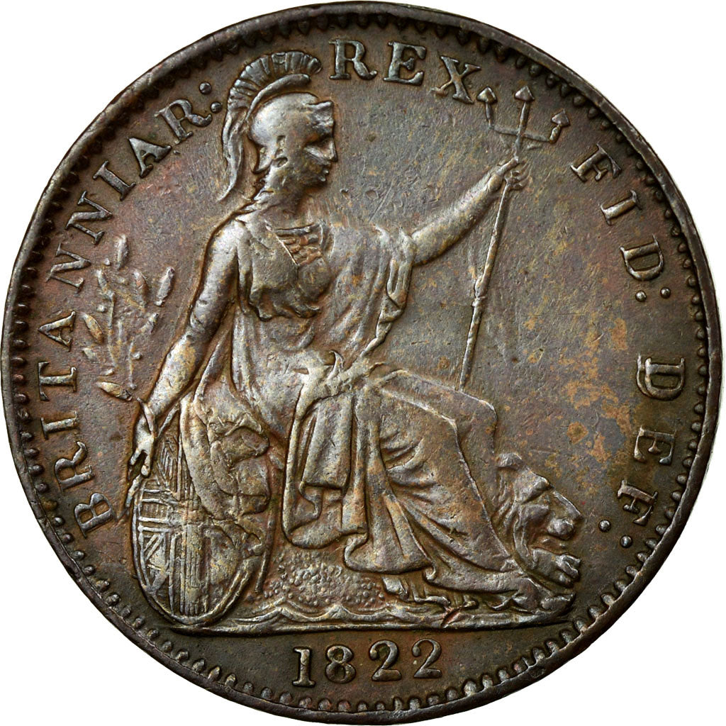 Moneta, Gran Bretagna, George IV, Farthing, 1822, BB+, Rame, KM:677